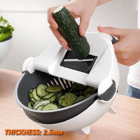 6 In 1 Multifunctional Grater Silk Strip Grater Corrugated Slicer Potato Masher Manual Drain Basket - Areebreviews