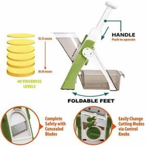 4 In 1 Vegetable Cutter Chopper Adjustable Multi-function Vegetable Cutter Kitchen Shredder Grater Artifact - Areebreviews