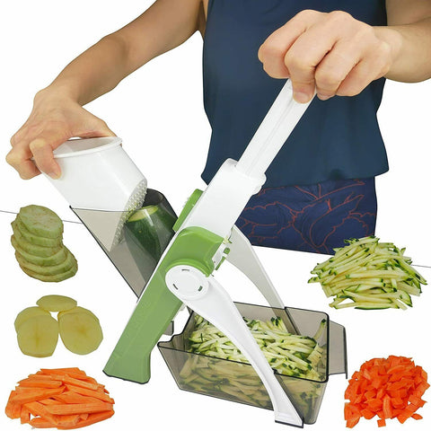 4 In 1 Vegetable Cutter Chopper Adjustable Multi-function Vegetable Cutter Kitchen Shredder Grater Artifact - Areebreviews