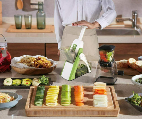 4 In 1 Vegetable Cutter Chopper Adjustable Multi-function Vegetable Cutter Kitchen Shredder Grater Artifact - Areebreviews