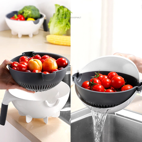 6 In 1 Multifunctional Grater Silk Strip Grater Corrugated Slicer Potato Masher Manual Drain Basket - Areebreviews