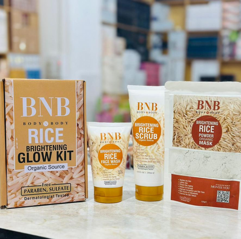 BNB 3 in 1 Rice Extract & Glow Kit - Areebreviews