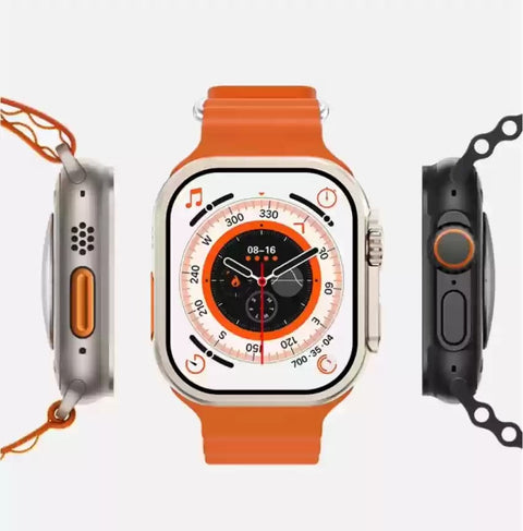 Crown 8+1 Ultra 2 Smart Watch with Wireless Earbuds – Fitness & Multimedia Combo