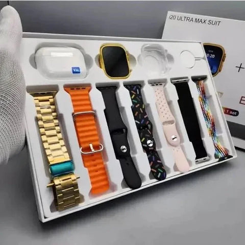 Original i20 Ultra MAX Suit SmartWatch Aiirpods - Areebreviews