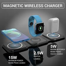 3 in 1 Magnetic Wireless Charger Station ( Foldable) In Pakistan - Areebreviews